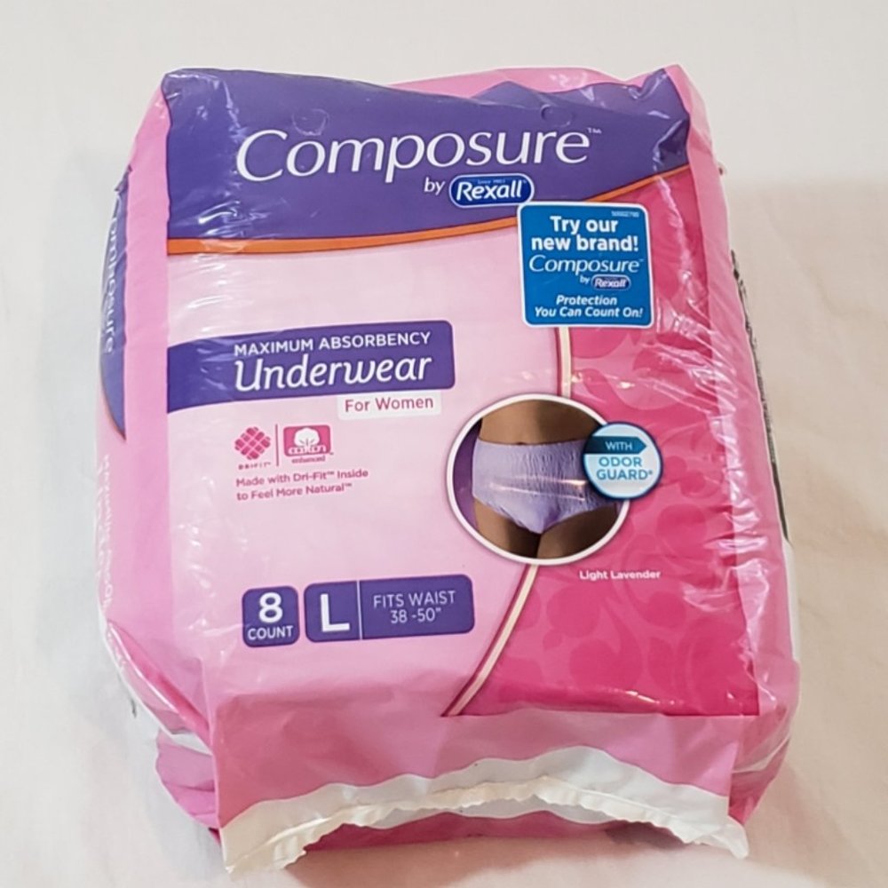 Composure Maximum Absorbency Underwear for Women L